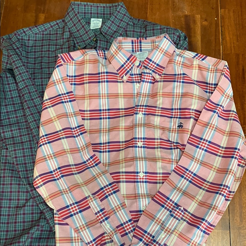Two Brooks Brothers Men's Regent Button-Down Shirts